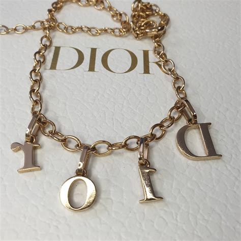 dior double layer necklace|dior letters necklace value.